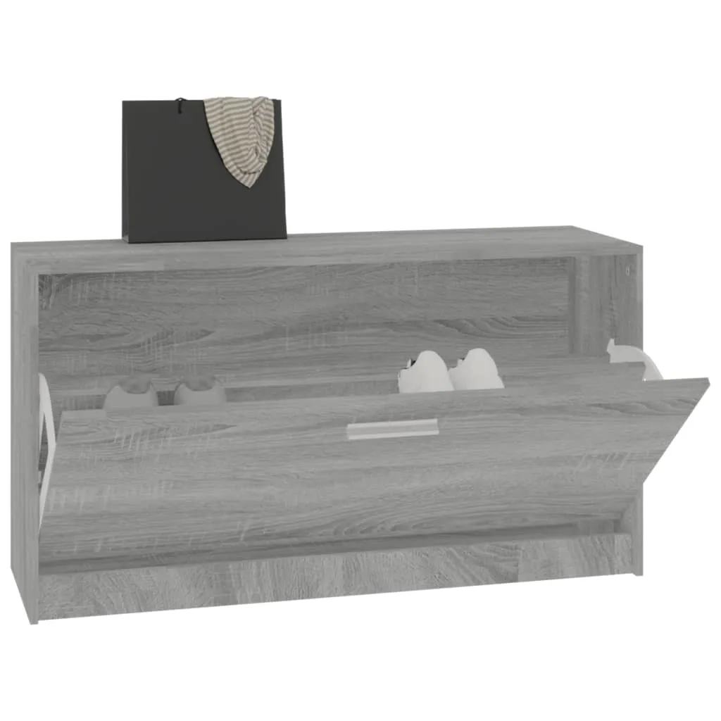 Shoe Bench Grey Sonoma 80x24x45 cm Engineered Wood