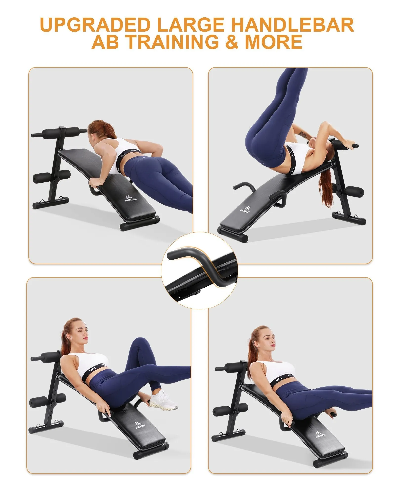 Sit Up Ab Bench Adjustable|Foldable Slant Board for Sit-up Abdominal Exercise|Utility Workout Equipment Bench for Home Gym|Decline Recline Situp Benches