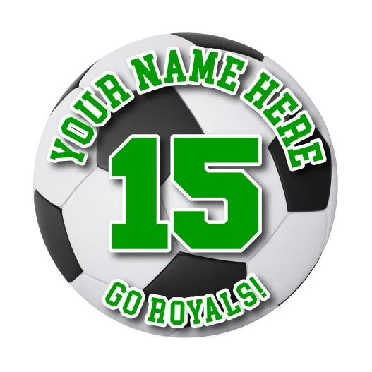 Soccer Ball Sticker or Magnet | Customize Team Fútbol Locker Magnet