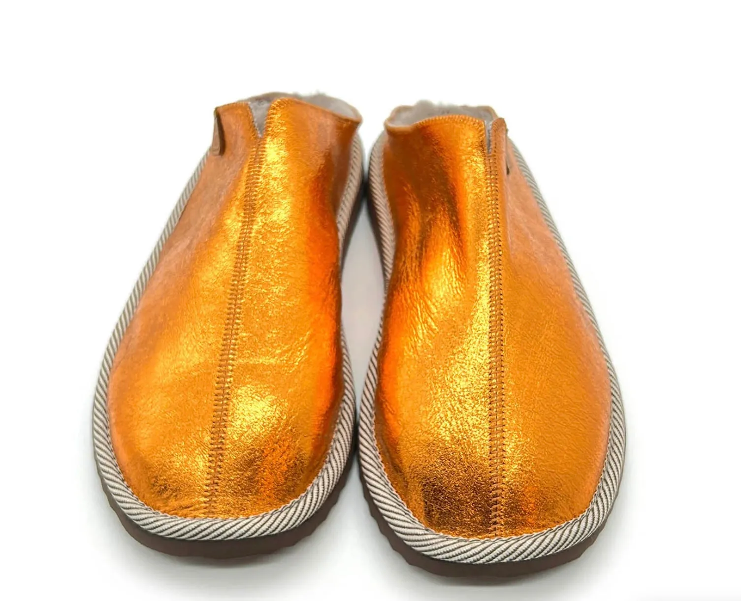 Tangerine Dream metallic slippers