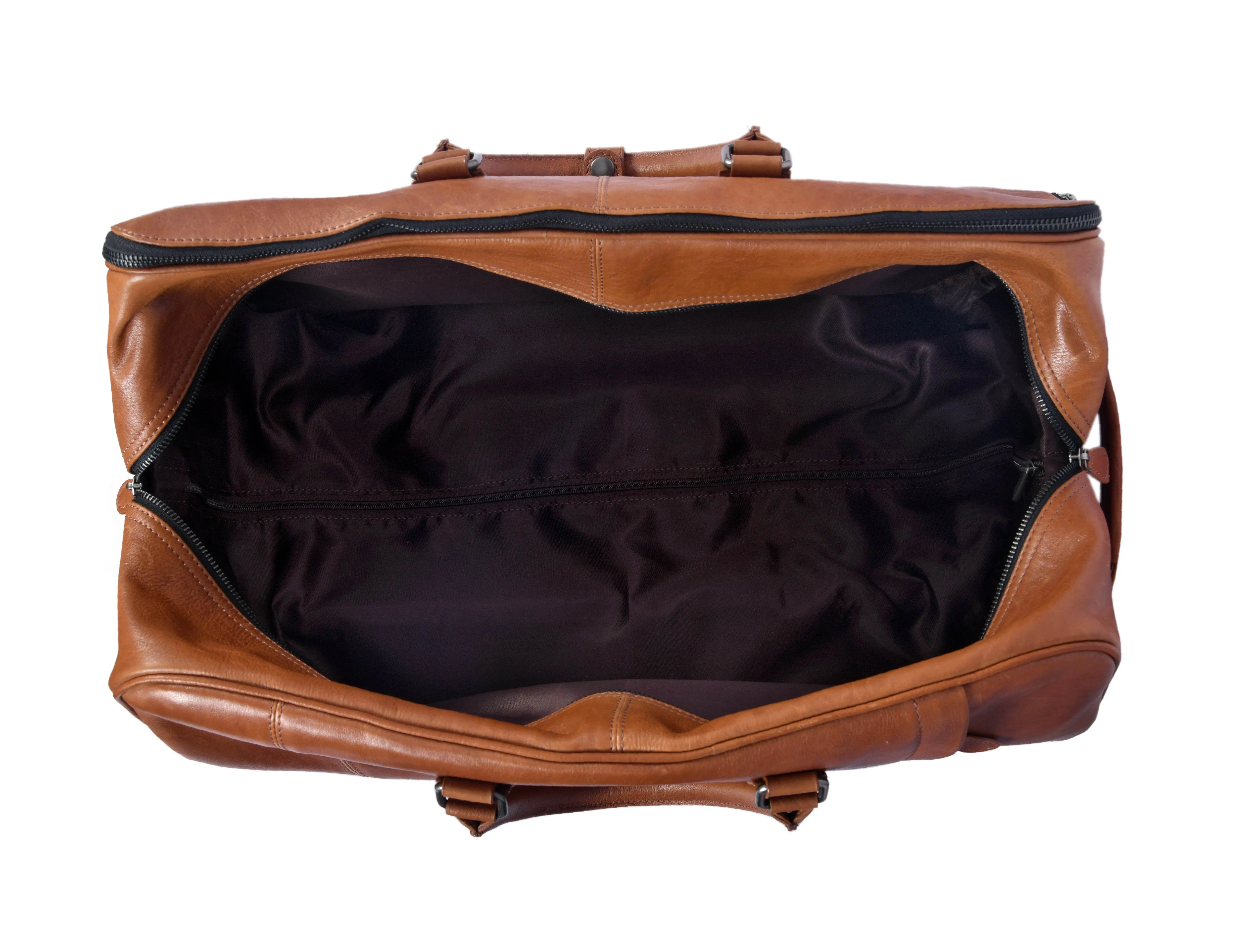 TerraCraft Leather Trolley Bag - Multicolor