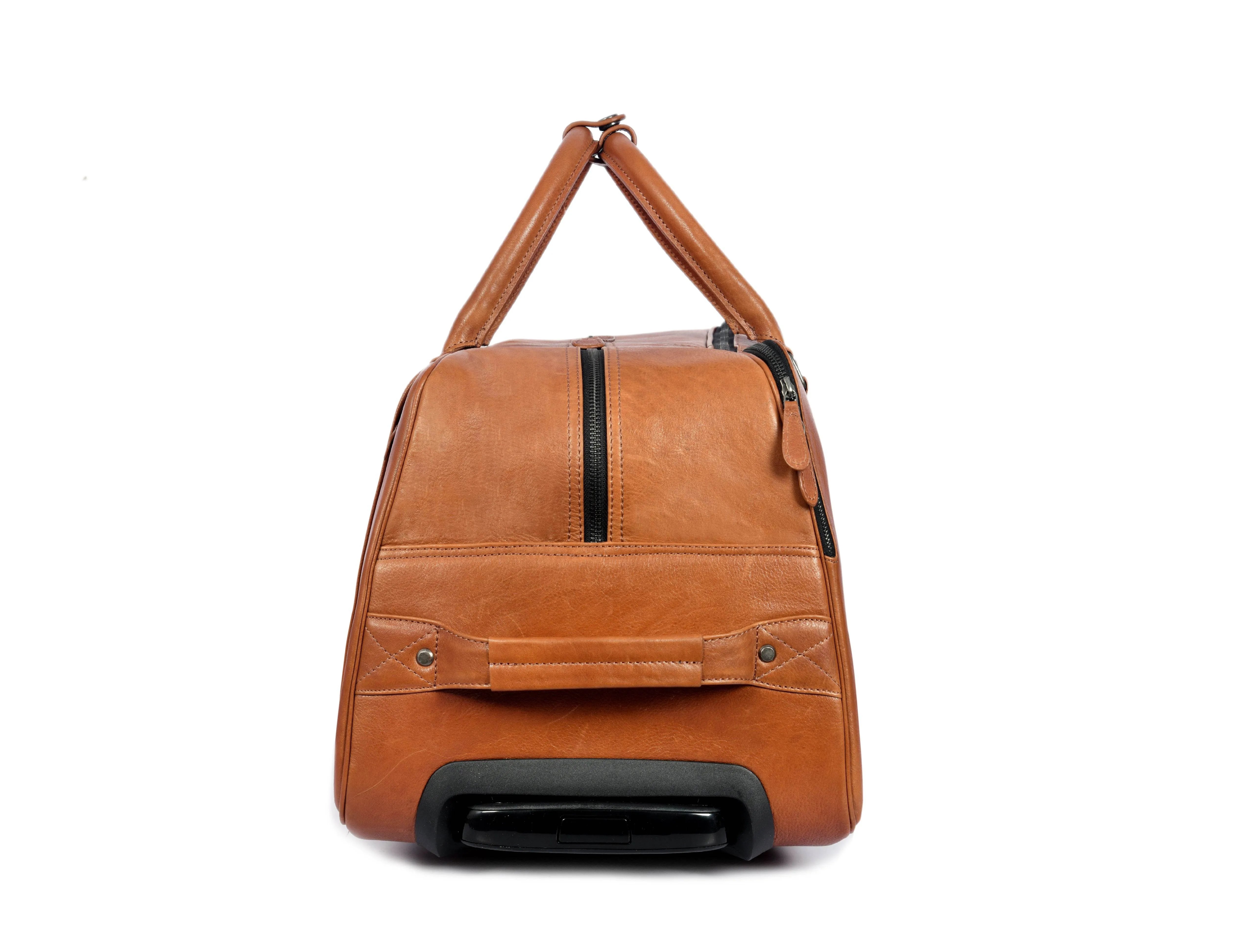 TerraCraft Leather Trolley Bag - Multicolor