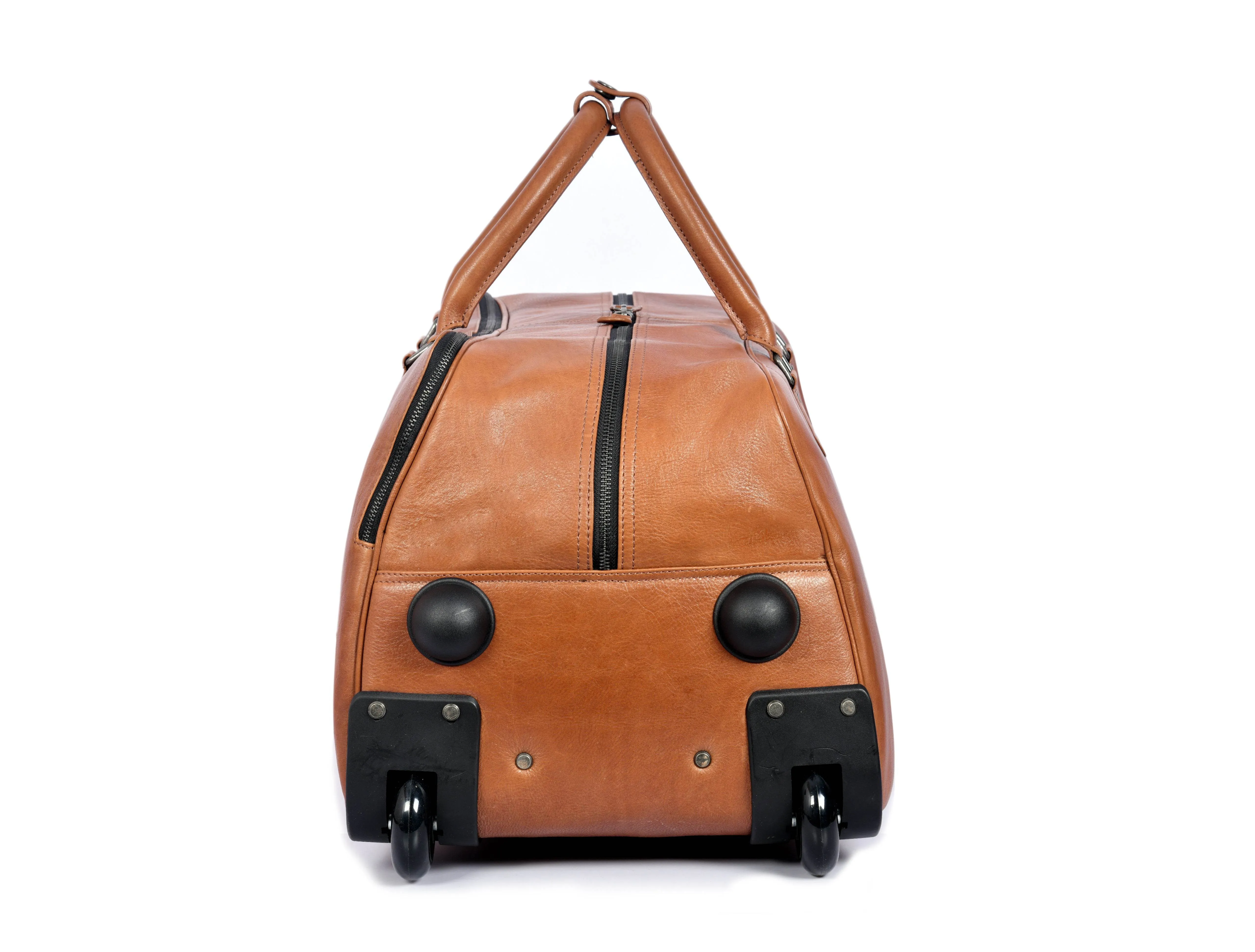 TerraCraft Leather Trolley Bag - Multicolor