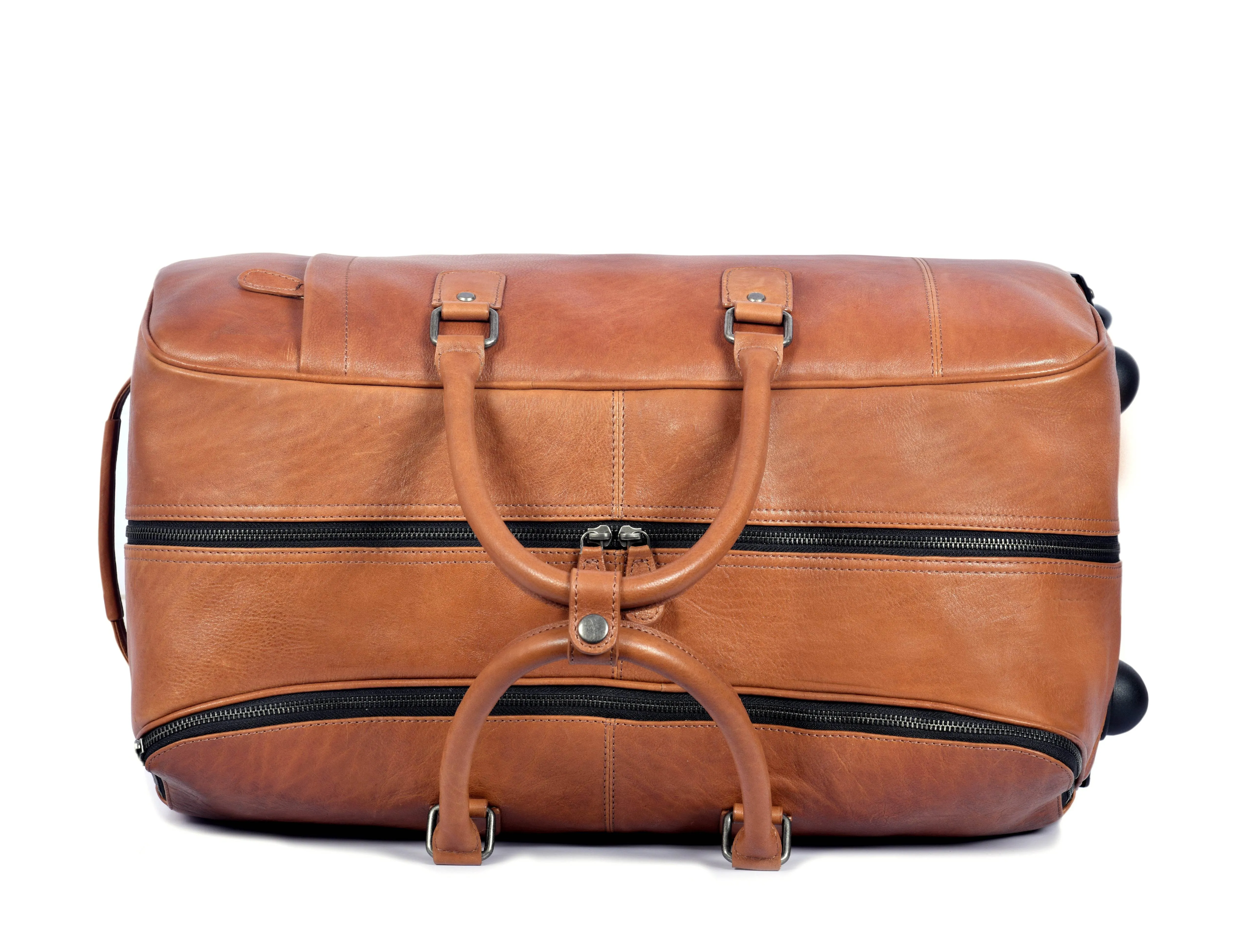 TerraCraft Leather Trolley Bag - Multicolor