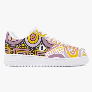 Top Leather Sports Women Sneakers -  Colorful