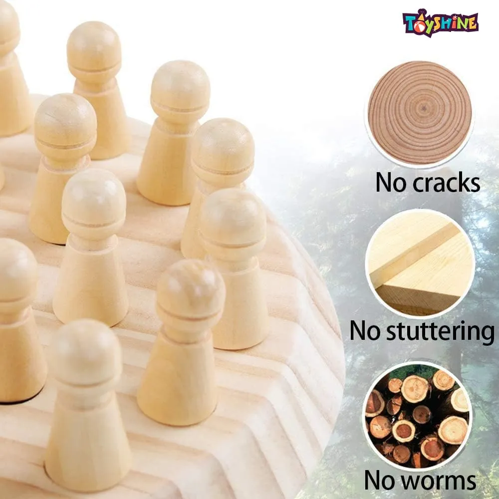 Toyshine Wooden Memory Match Stick Chess Game Set, Funny Block Board Game Parent-Child Interaction Toy For Boys And Girls Age 3 And Up, Kids