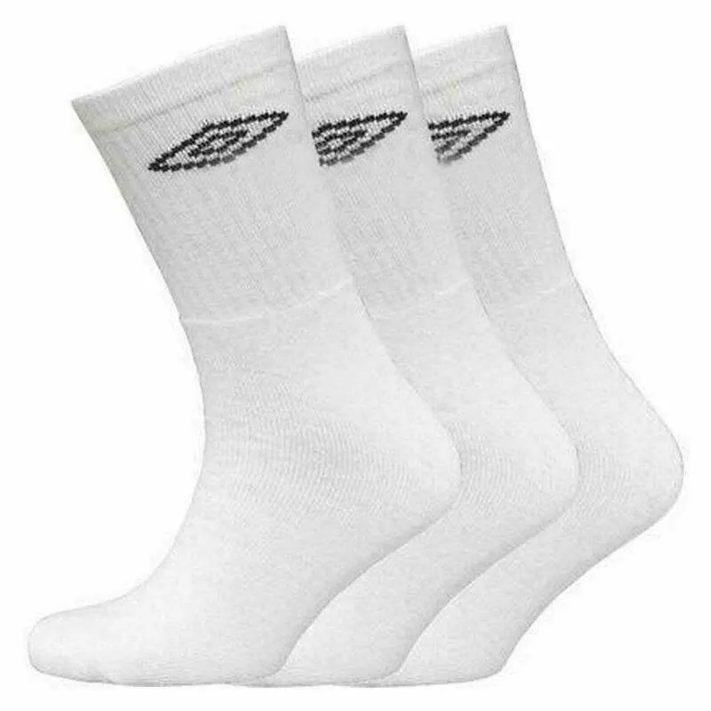 Umbro Mens Womens Crew 3 Pairs Socks Sports Football Rugby 3 Pack Socks Size