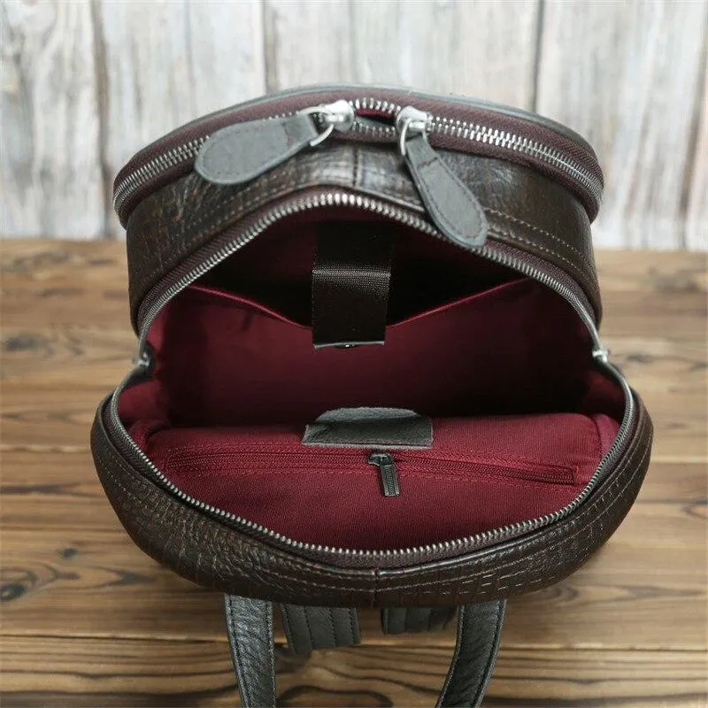 Unique Highend Vintage Women's Genuine Leather Backpack Travel Bag