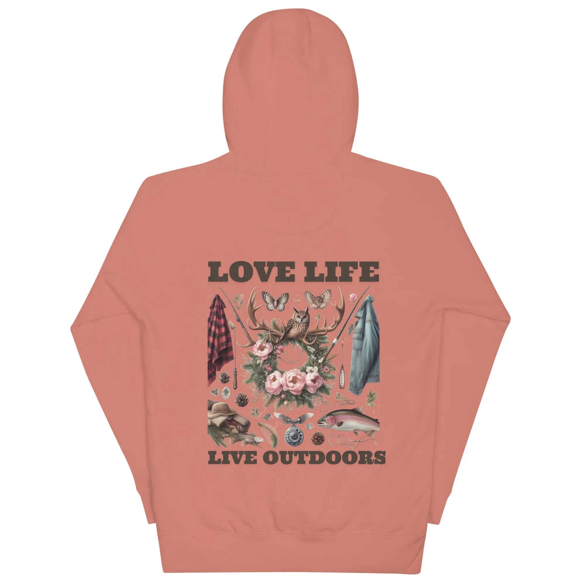 Unisex Hoodie Exclusive Love Life Live Outdoors MRRL & O Print Designs