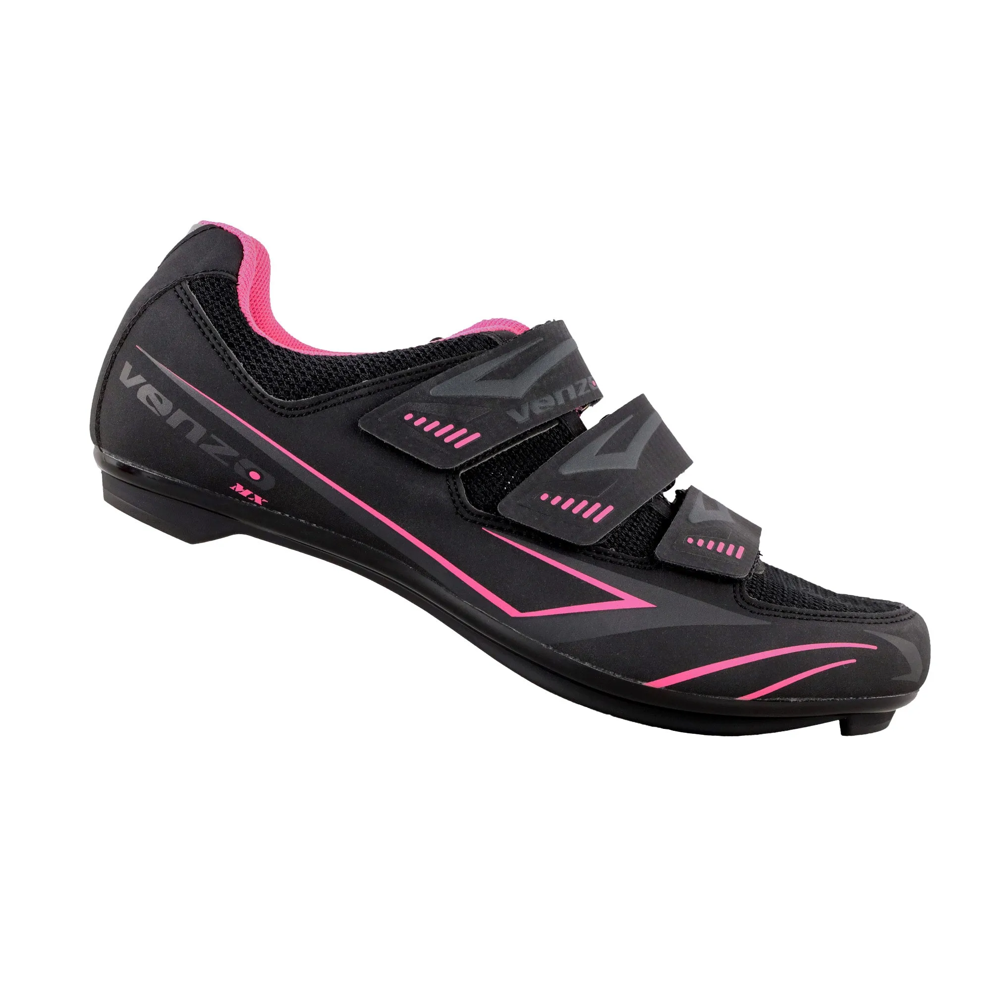 Venzo Bike Bicycle Women's Ladies Cycling Riding Shoes - Compatible with Peloton, for for Shimano SPD & Look ARC Delta - Perfect for Indoor Exercise Bikes & Road Racing - with Look Delta Cleats - Size 44