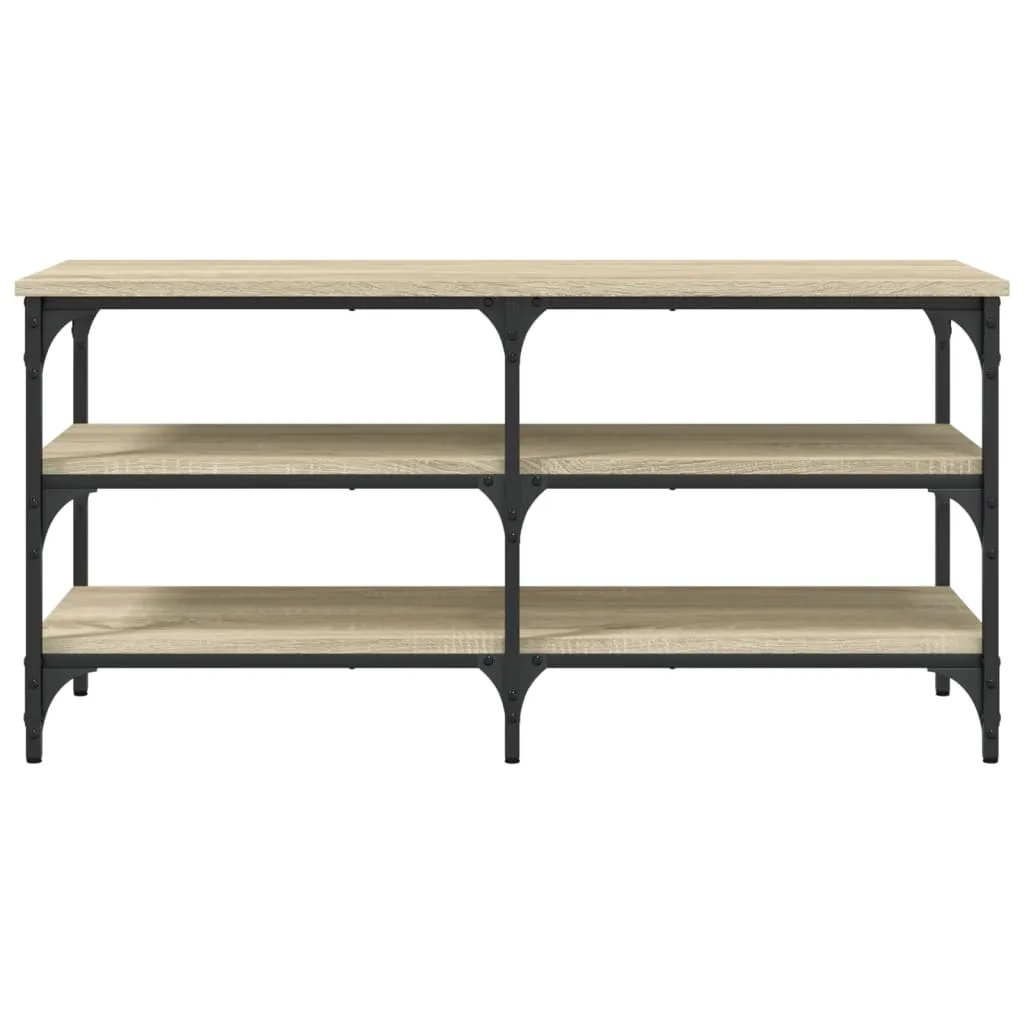 vidaXL Shoe Bench Sonoma Oak 100x38.5x49 cm Engineered Wood