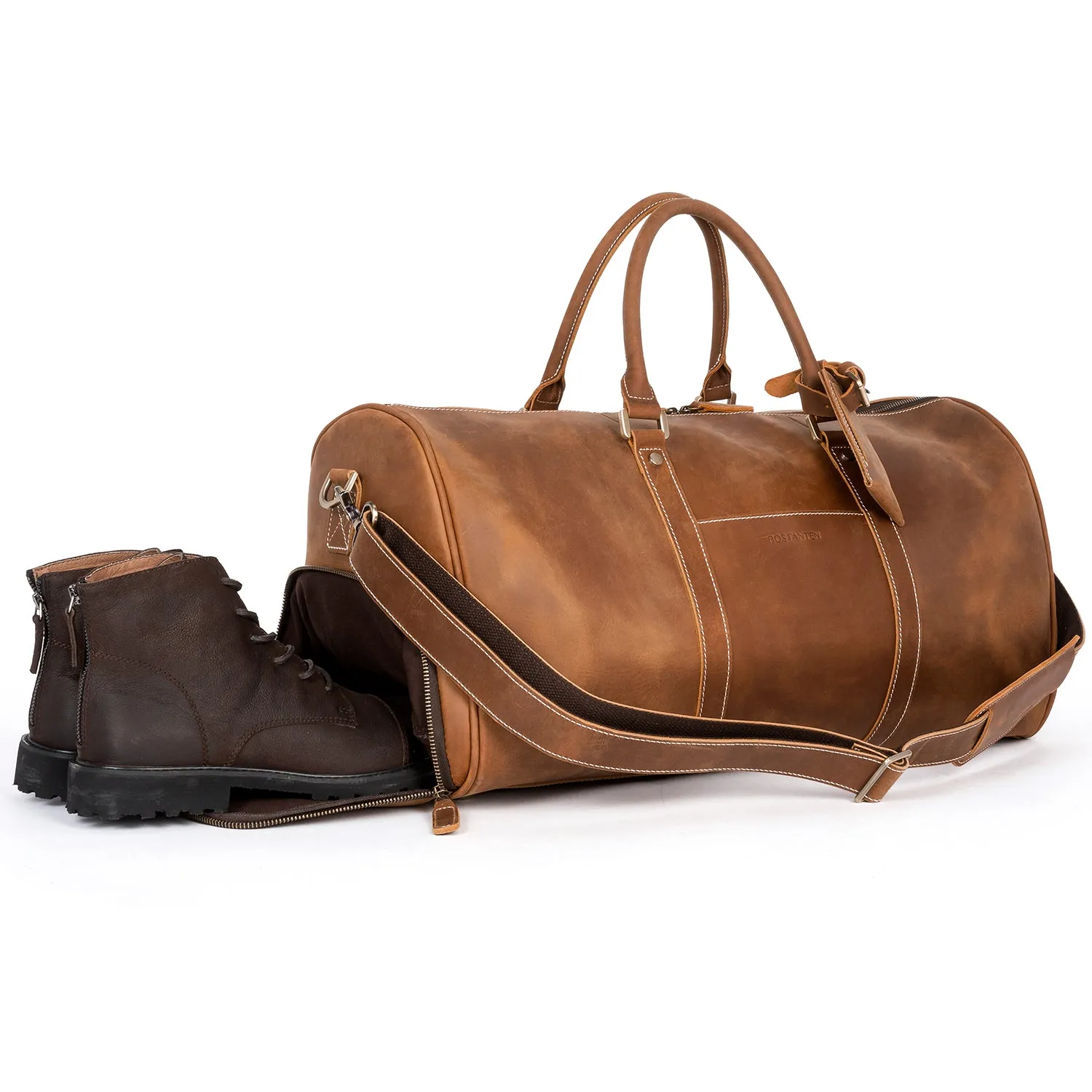 Vixen Large Leather Duffle Bag for the Modern Traveller