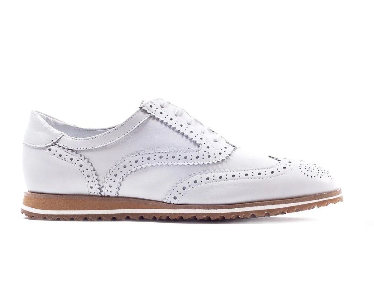 Walter Genuin Brogue Calf White Golf Shoe