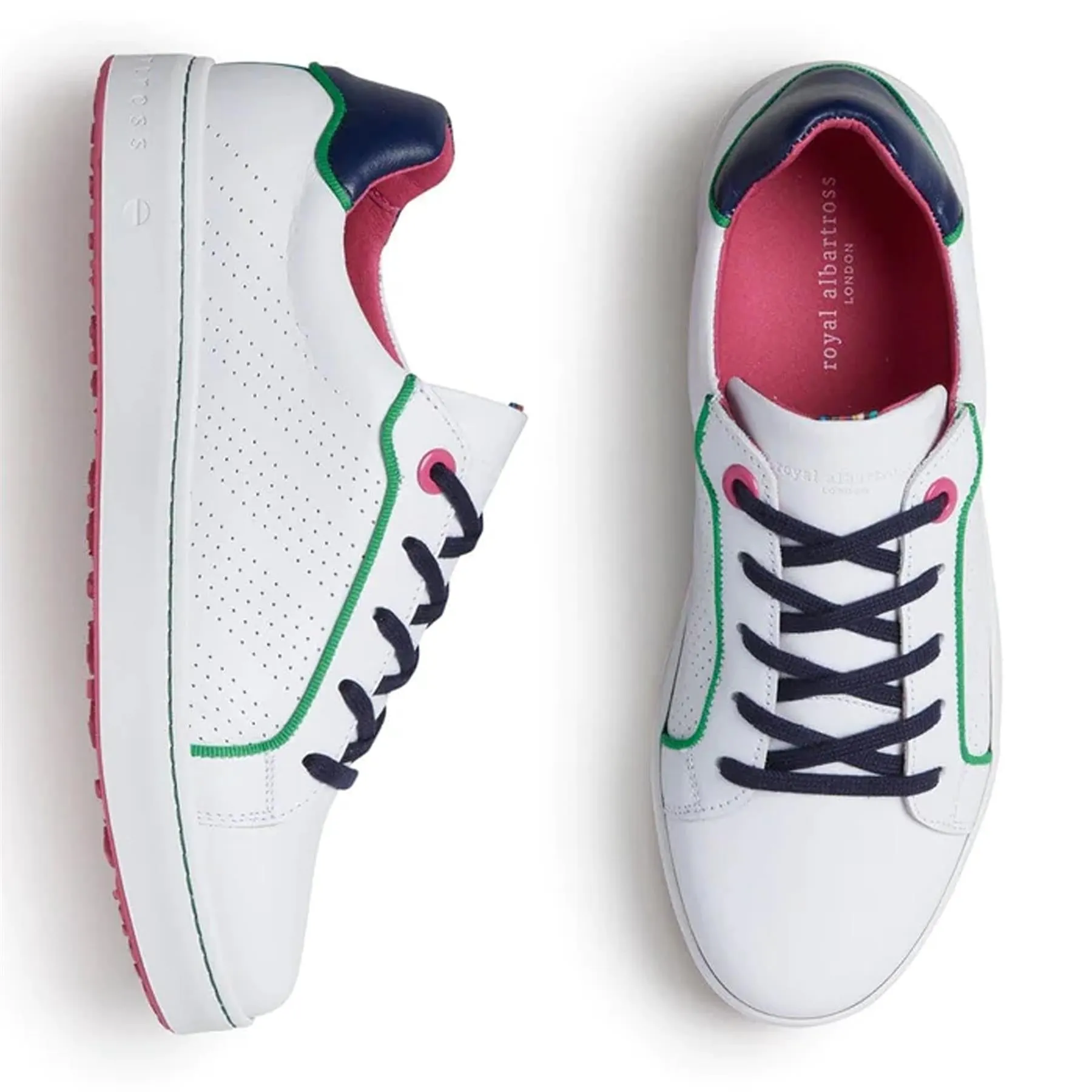 Womens Hampton Golf Shoe White/Navy - AW24