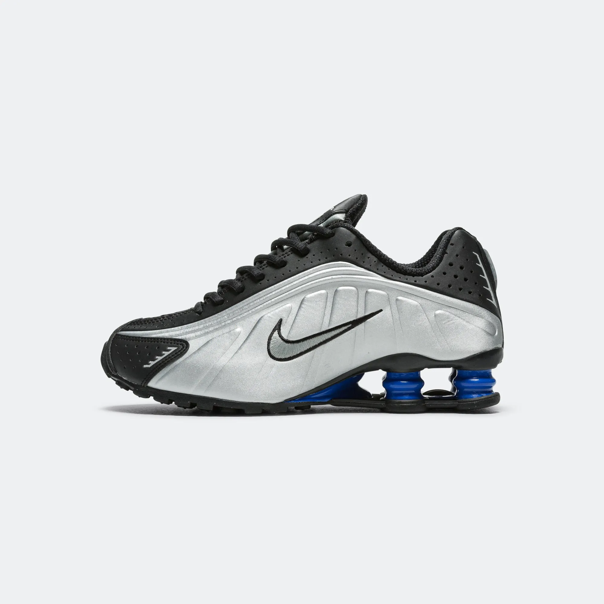 Womens Shox R4 - Black/Metallic Silver-Racer Blue