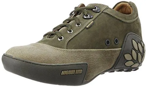 Woodland Men's Green Leather Sneakers - 10 UK/India (44 EU)