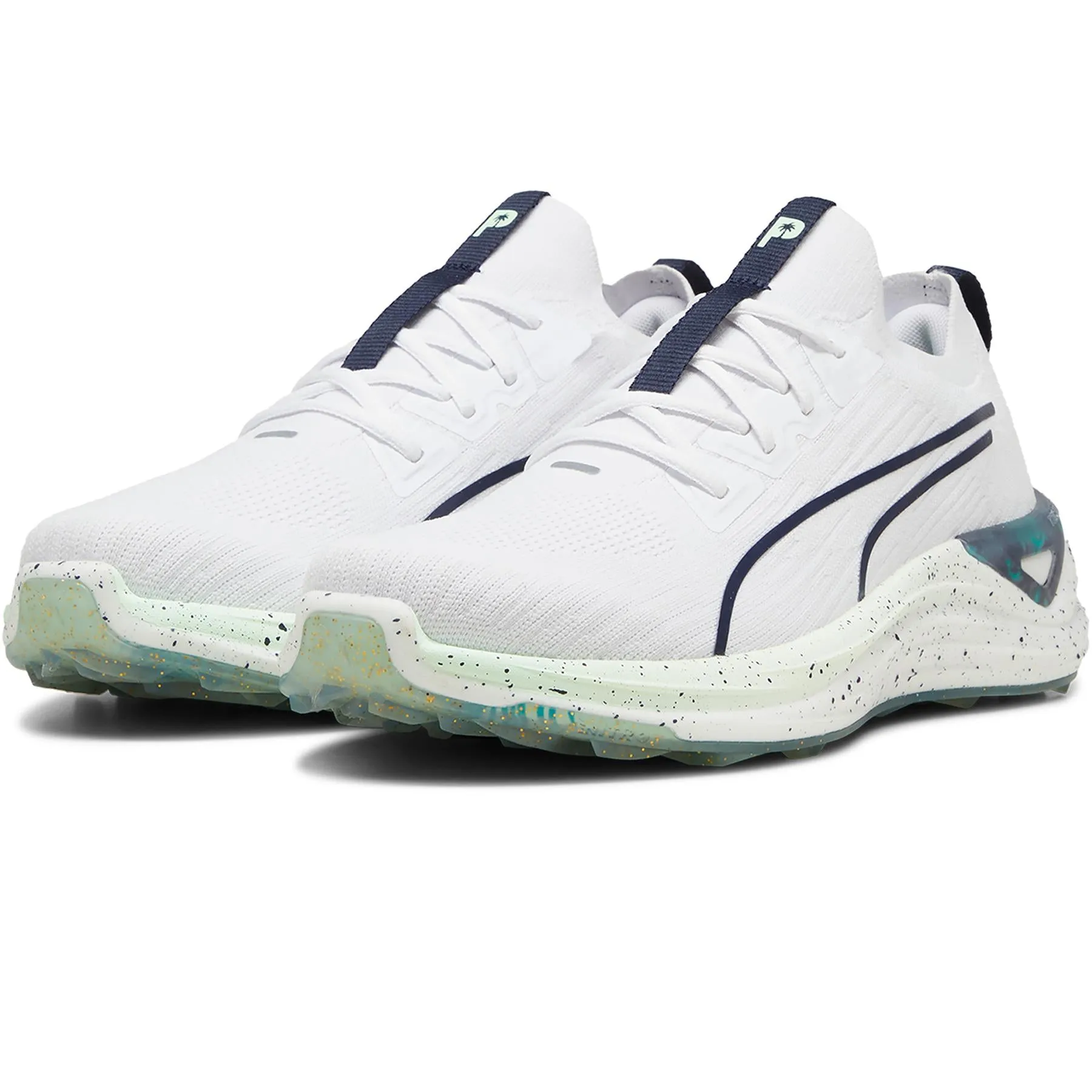 x PTC Electrocat NITRO Golf Shoes Puma White/Deep Navy/Fresh Mint - AW24