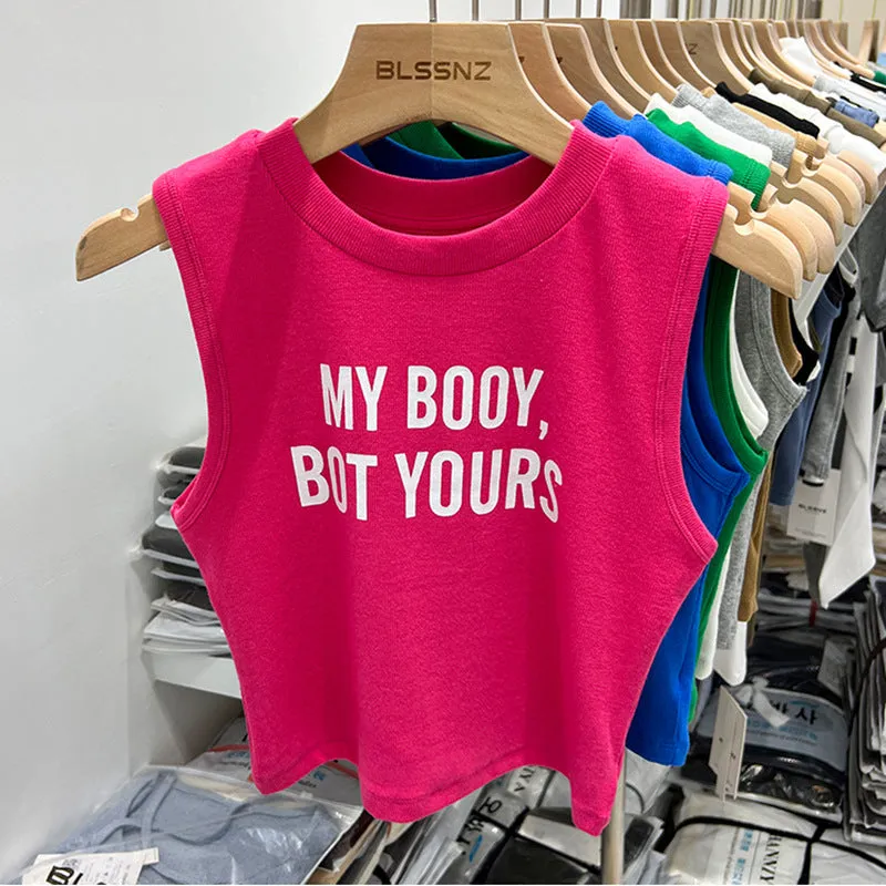 xiangtuibao  Vest Outer Wear Inner Sports Summer Short New Boys and Girls Student Sleeveless Bottoming Shirt Dopamine Wear Top