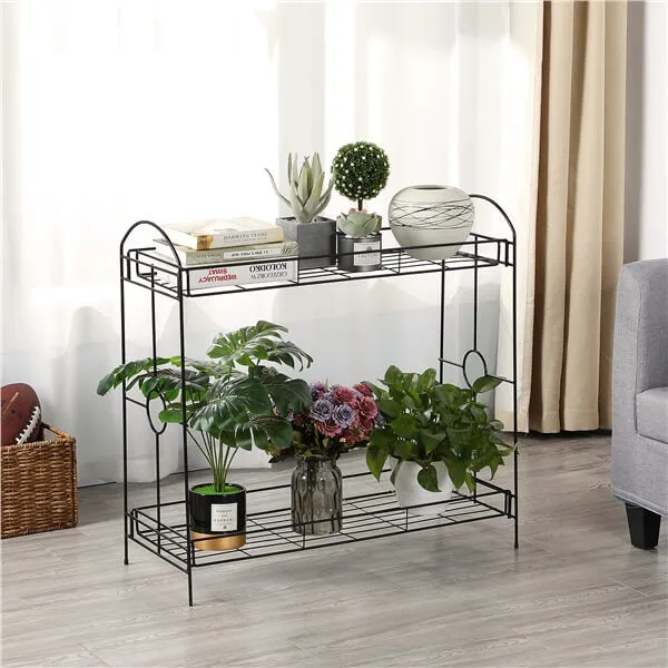 Yaheetech Metal Plant Stand 2 Tiers