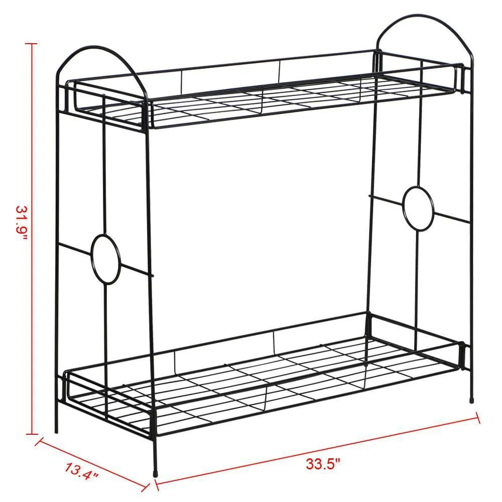 Yaheetech Metal Plant Stand 2 Tiers