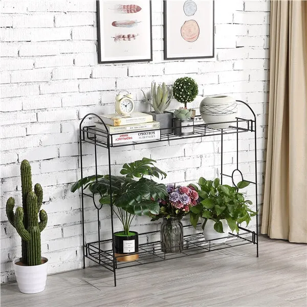 Yaheetech Metal Plant Stand 2 Tiers